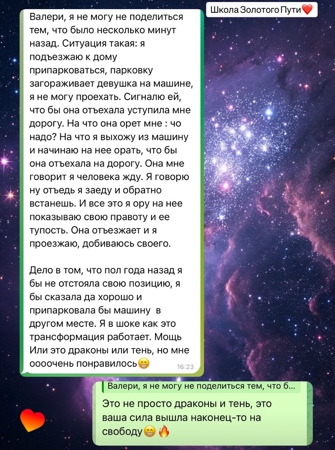 Отзыв участницы Школы Золотого Пути